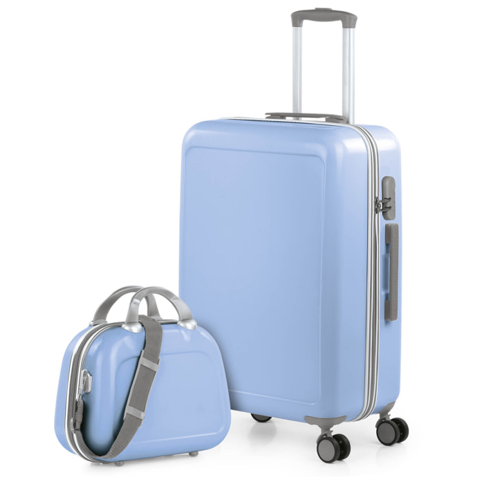 Juego De Maletas Pc Itaca Stickers Azul