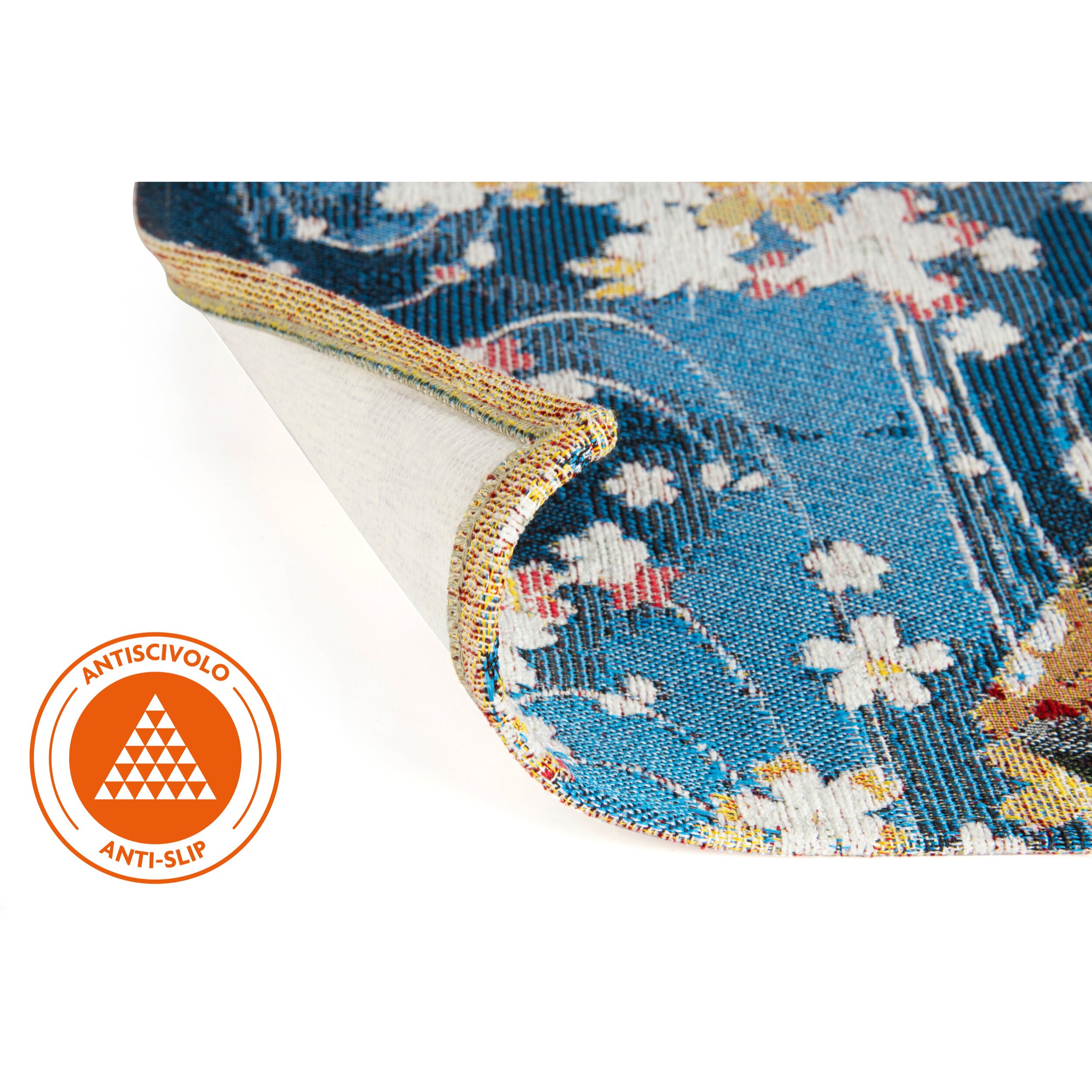 Tappeto Excelsa Kimono in poliestere e cotone 45x75x0,7 cm multicolore