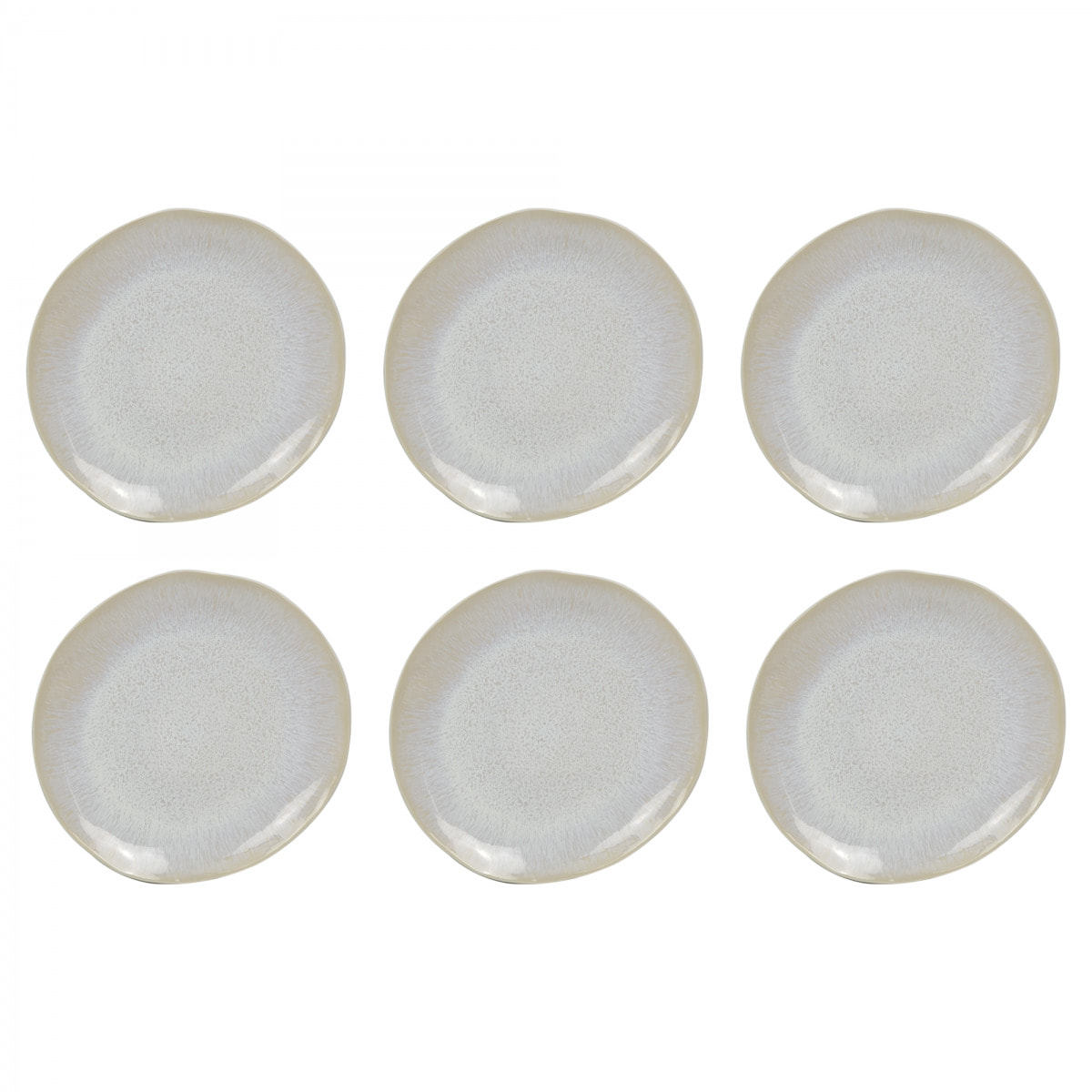 Lot de 6 grandes assiettes, NUAGE