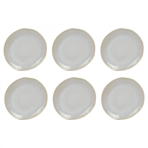 Lot de 6 grandes assiettes, NUAGE