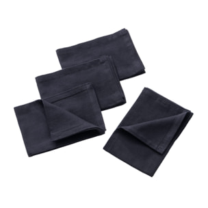 Set 4pzs servilleta 40x40cm 100% algodon 190gsm negros benetton