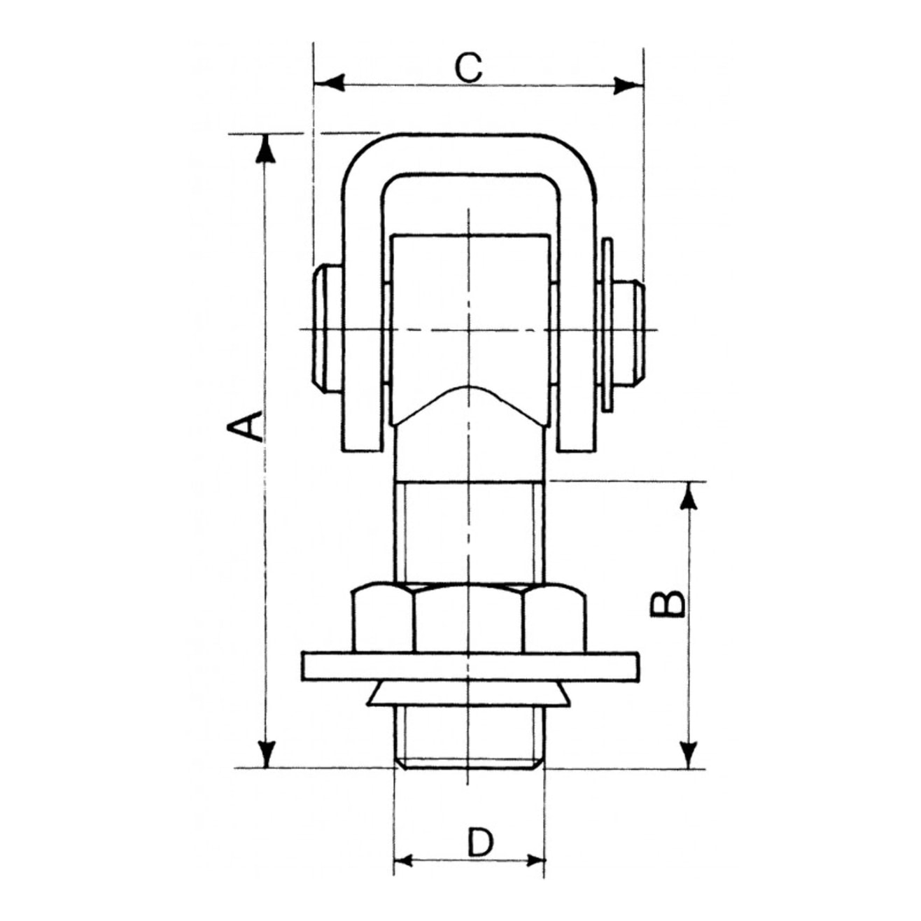 Gond à souder AVL Ø 18 - L.85 mm - 7063