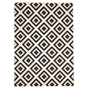 tapis entrée 60x110 tissé crème rectangle motif géométrique AF1ORMA