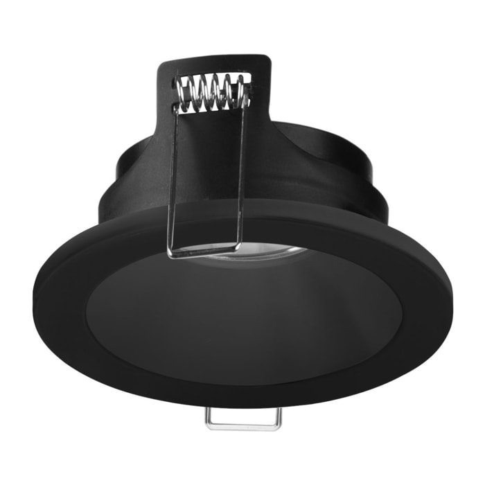 Forlight Ter - Downlight Empotrable de Techo de 90mm de Diámetro para Bombilla GU10 en Color Negro