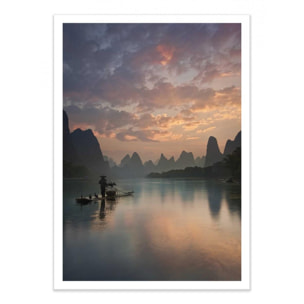 Art-Poster - Li River Sunrise - Yan Zhang - 50 x 70 cm