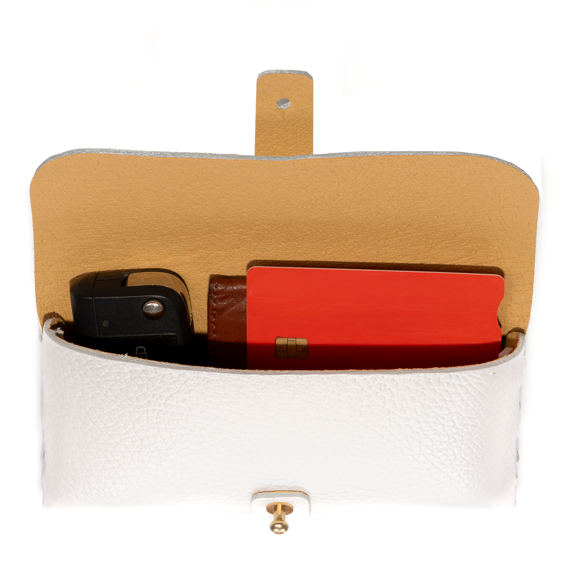 Argelato mini bolso de mano / cartera mujer. Piel auténtica Dollaro.