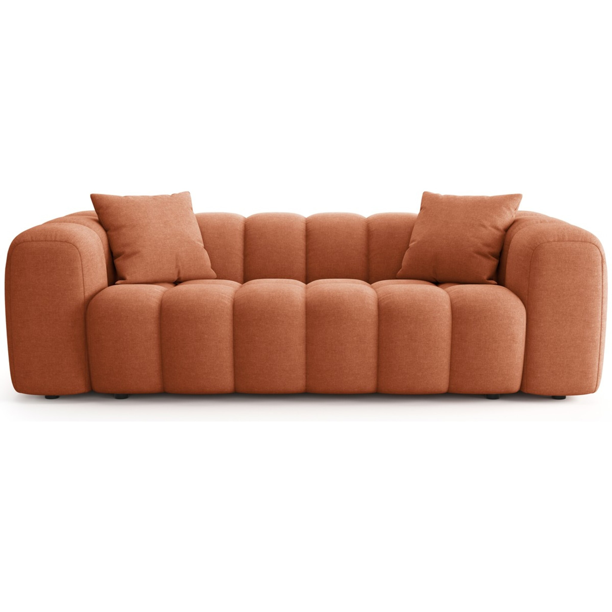 Canapé droit 3 places en tissu chenille - NUVOLA