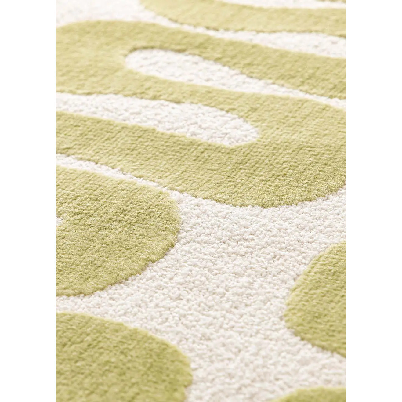 FLASHY Alfombra moderna de pelo corto verde, varias medidas disponibles.