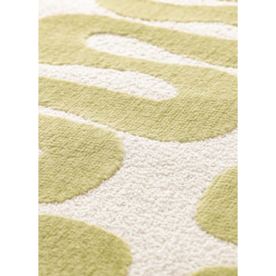 FLASHY Alfombra moderna de pelo corto verde, varias medidas disponibles.