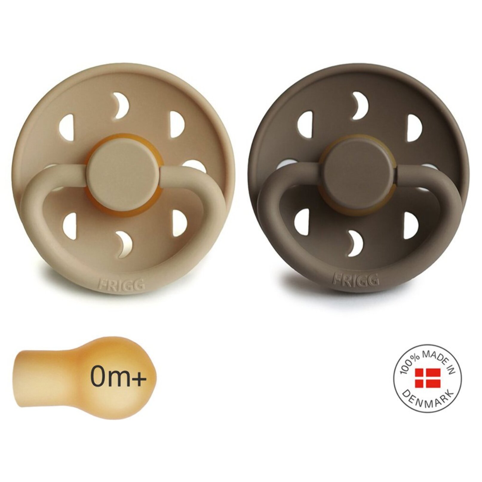 Frigg Pack 2 Chupetes Block Latex Moon Phase