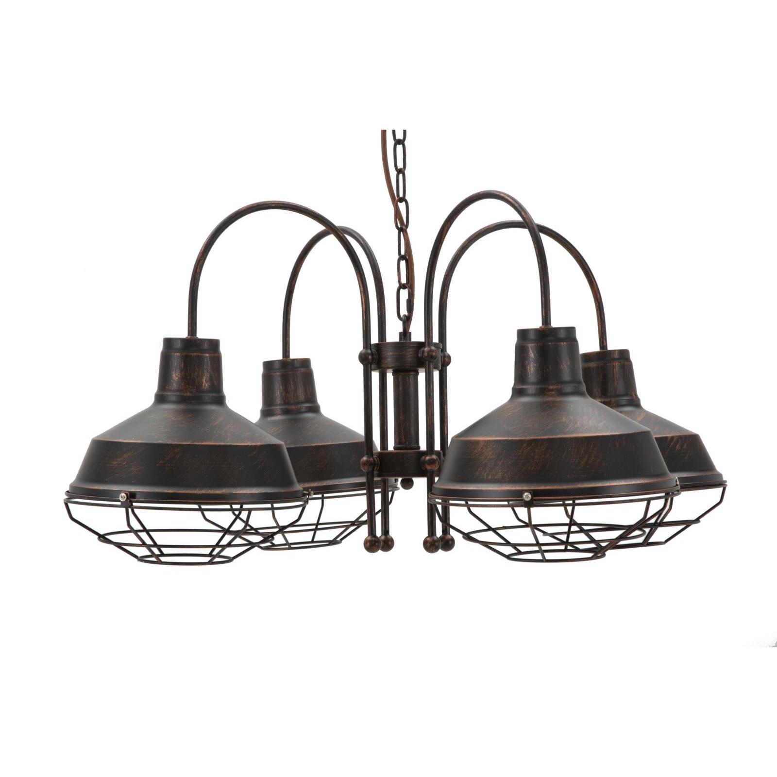 LAMPADARIO BRONKS 4 LUCI OFFICINE55 NERO