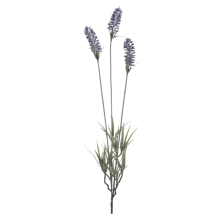 Lavanda Con 3 Fiori. Altezza 62 Cm - Pezzi 24 - 8X62X8cm - Colore: Viola - Bianchi Dino - Fiori Artificiali