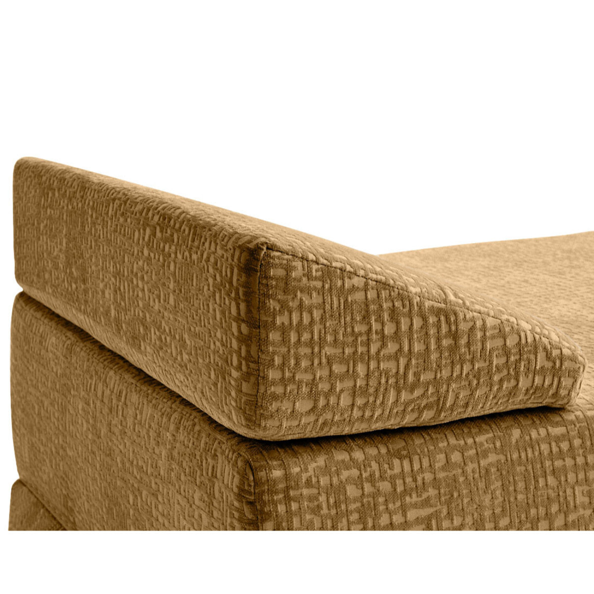 Brescia - banquette 3 places convertible en tissu velours relief - Jaune