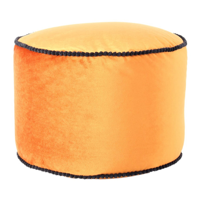 Pouf in velluto Taj Mahal color Bronzo