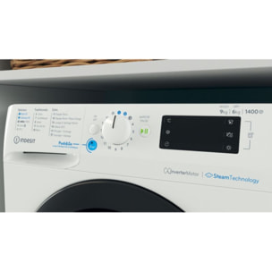 Lave linge séchant hublot INDESIT BDE96435WKVFR - 9/6 kg - 1400 tr/min - Classe D - Moteur induction