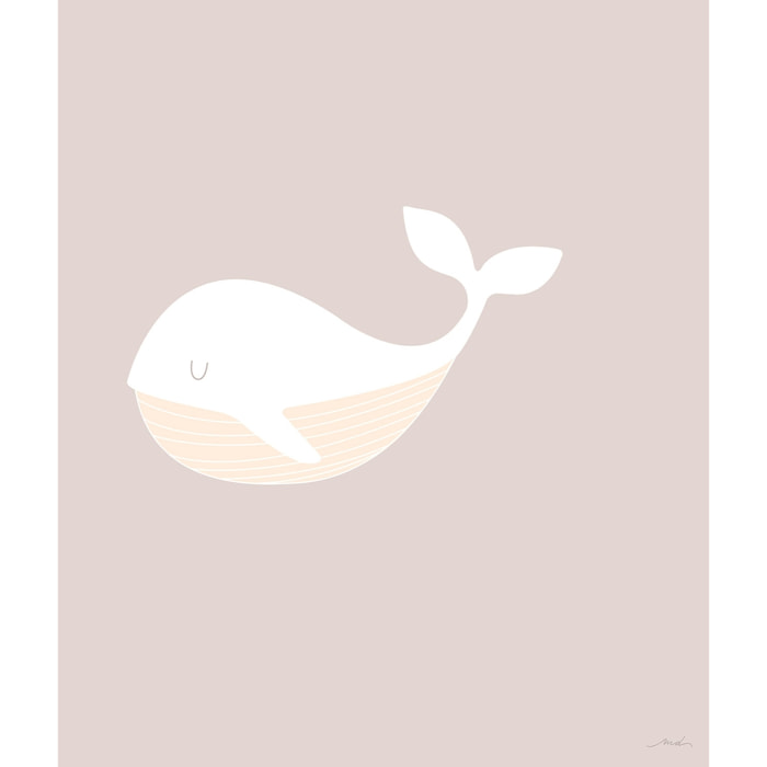 Tableau enfant baleine oh Toile imprimée