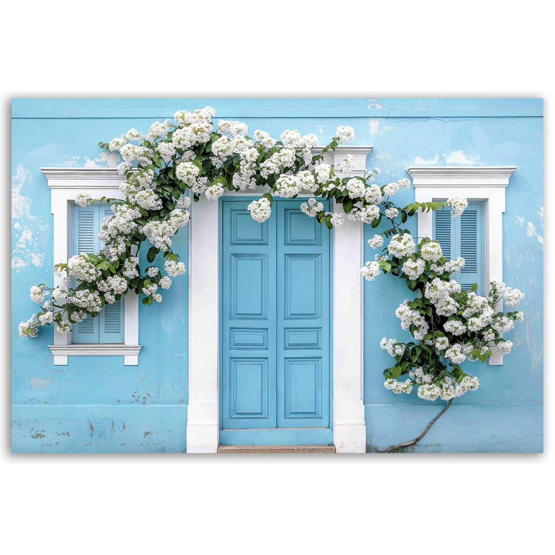 Tableau architecture Façade bleue Olinda Tableau alu Dibond
