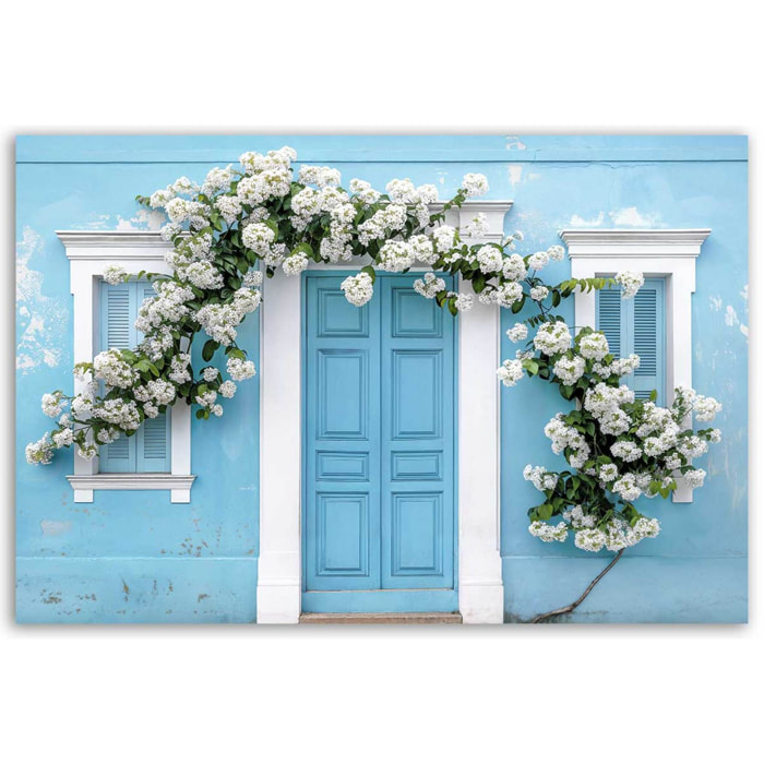 Tableau architecture Façade bleue Olinda Tableau alu Dibond