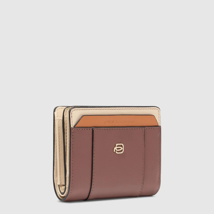 Piquadro Portafogli da in pelle con portamonete, porta carte di credito e protezione RFID