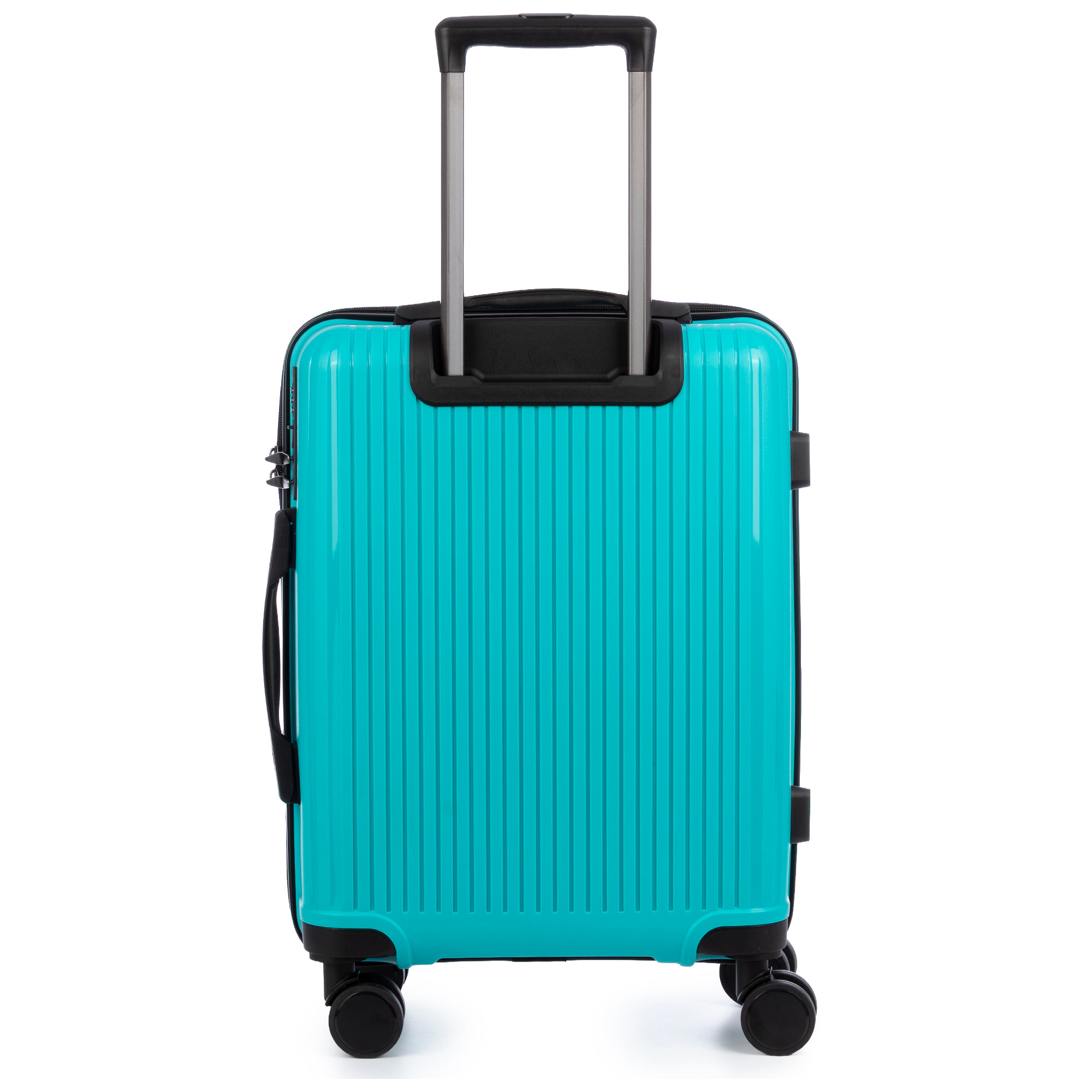 Set di 3 valigie Trolley, in materiale leggero PP resistente alla rottura. Chiusura TSA numerica, 4 ruote girevoli doppie a 360°.