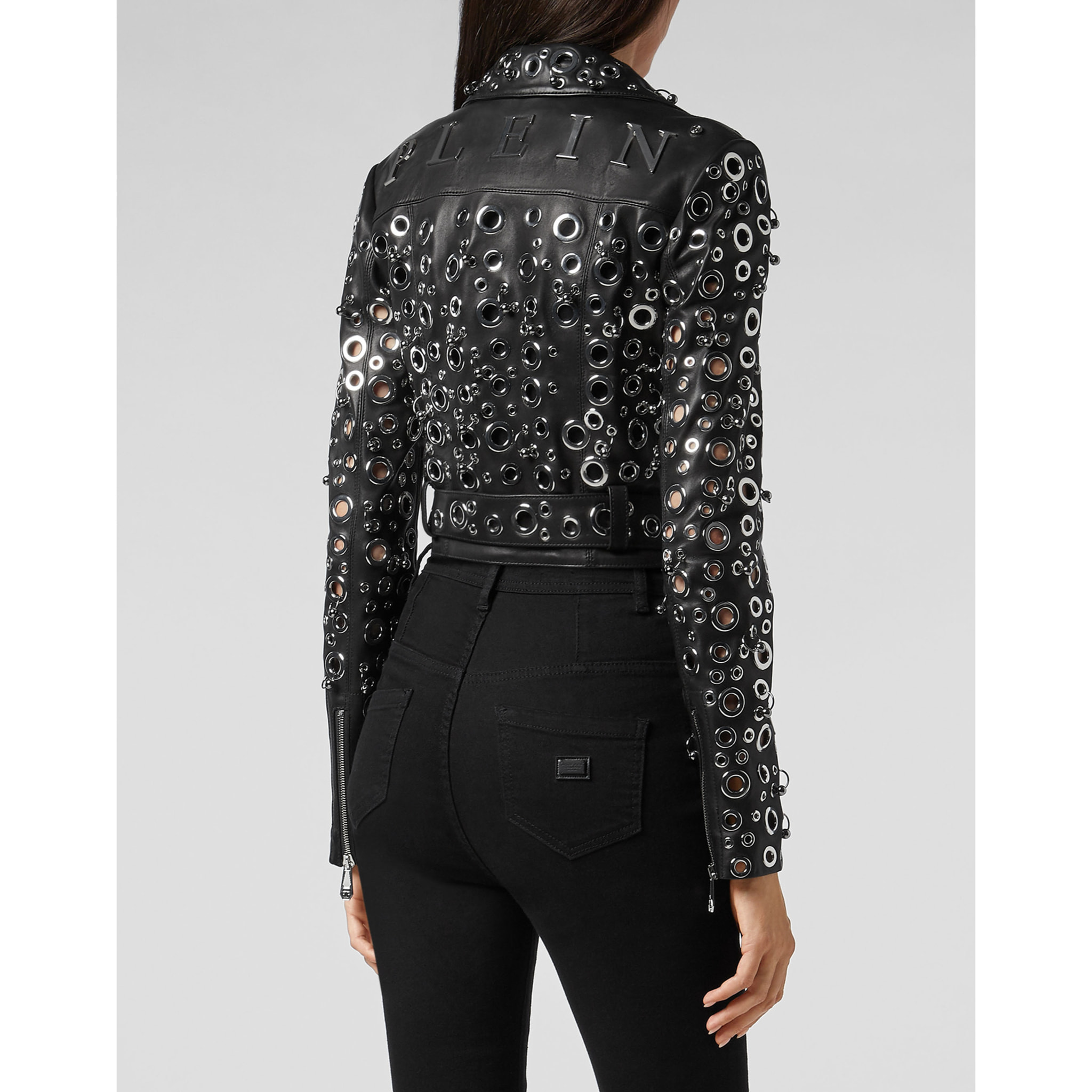 PHILIPP PLEIN Biker de cuero