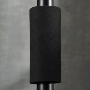 Multiestación Musculación Máquina de Musculación con Prensa de Piernas y Pecho Placas de Peso de 45 kg y Polea Carga 150 kg para Entrenamiento Gimnasio en Casa Negro