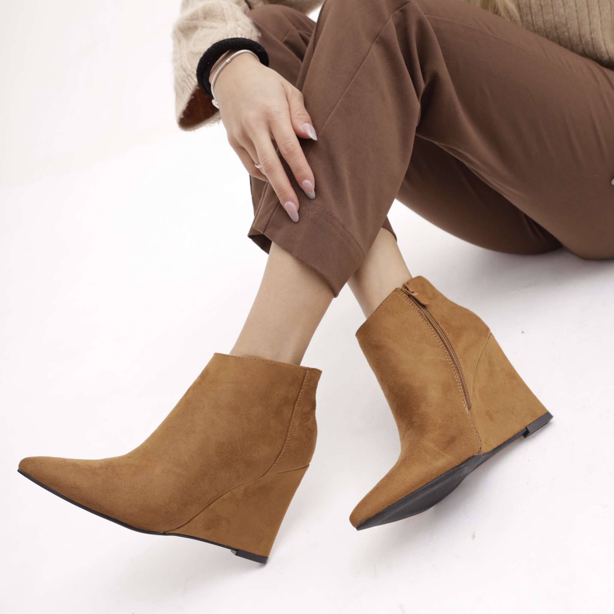 STIVALETTO ZEPPA TABACCO