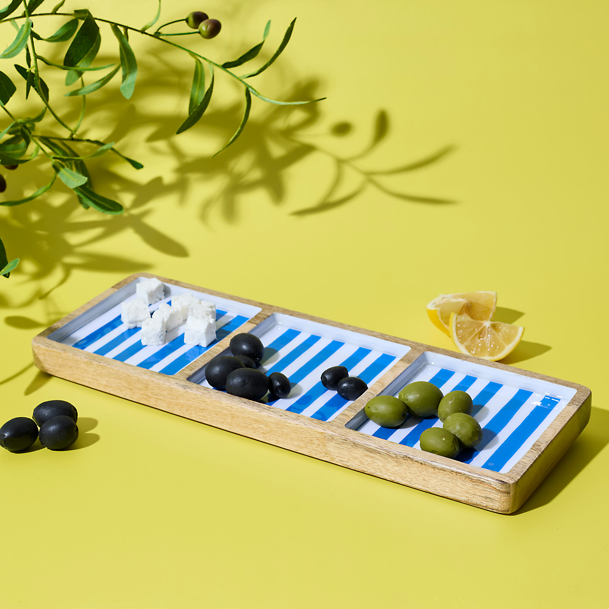 Planche Compartiments - HOME DECO FACTORY - Dolce Vita - Manguier - Bleu