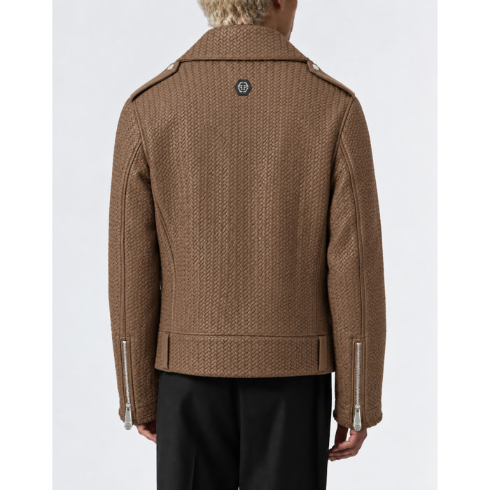 PHILIPP PLEIN Chaqueta biker de cuero