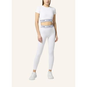PLEIN SPORT Fleece Cropped T-Shirt