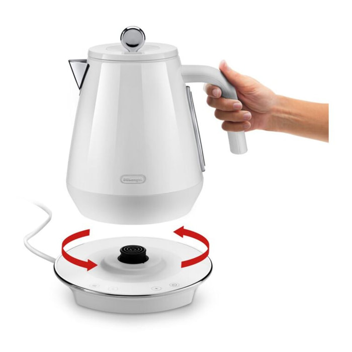 Bouilloire à température réglable DELONGHI Eclettica KBY2011.W