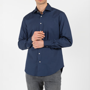 Camicia popeline collo francese regular fit