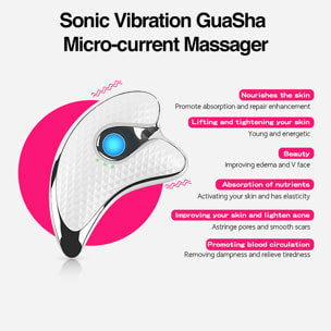 Masajeador de microcorriente GuaSha con vibración sónica
