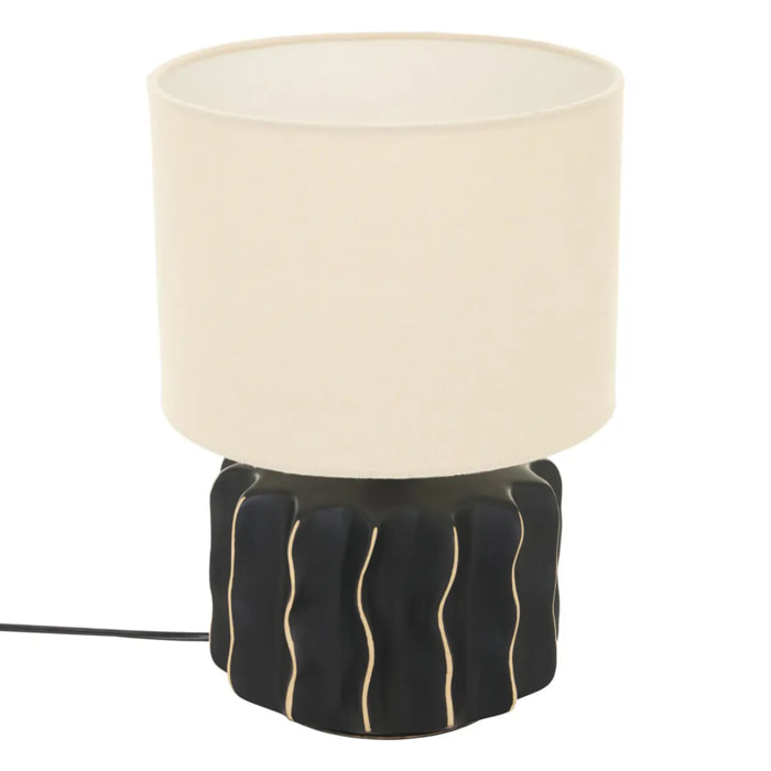 Lampe Malya cylindrique H.35cm noir