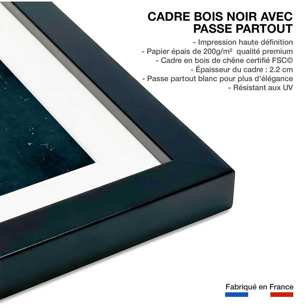 Affiche paysage Brise au sunset Affiche sous cadre noir