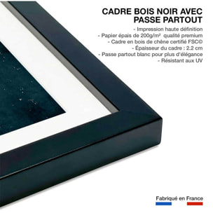 Affiche paysage Brise au sunset Affiche sous cadre noir