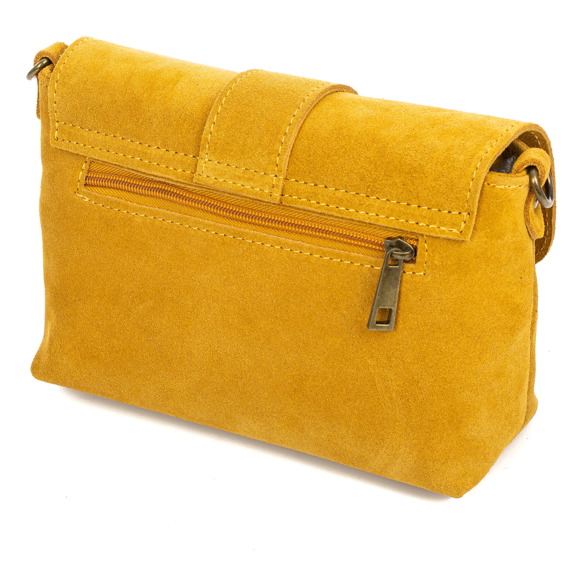 Bagnone bolso bandolera mujer. Piel auténtica Gamuza.