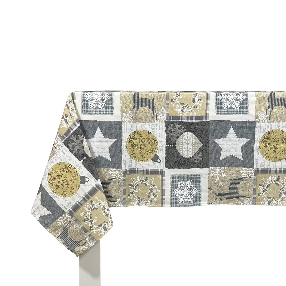 NOÃ‹L RUSTIC - Nappe de NoÃ«l 100% coton - plusieur dimensions