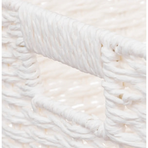 Panier vannerie 31x31cm "Mix N' Modul" blanc