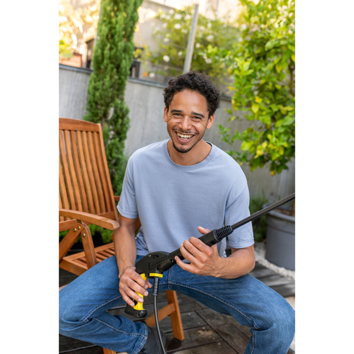 Nettoyeur haute pression Karcher K 3 FJ Home - Pression 120 bar- Débit 380 l/h- Buse à jet plat- Kit Home inclus