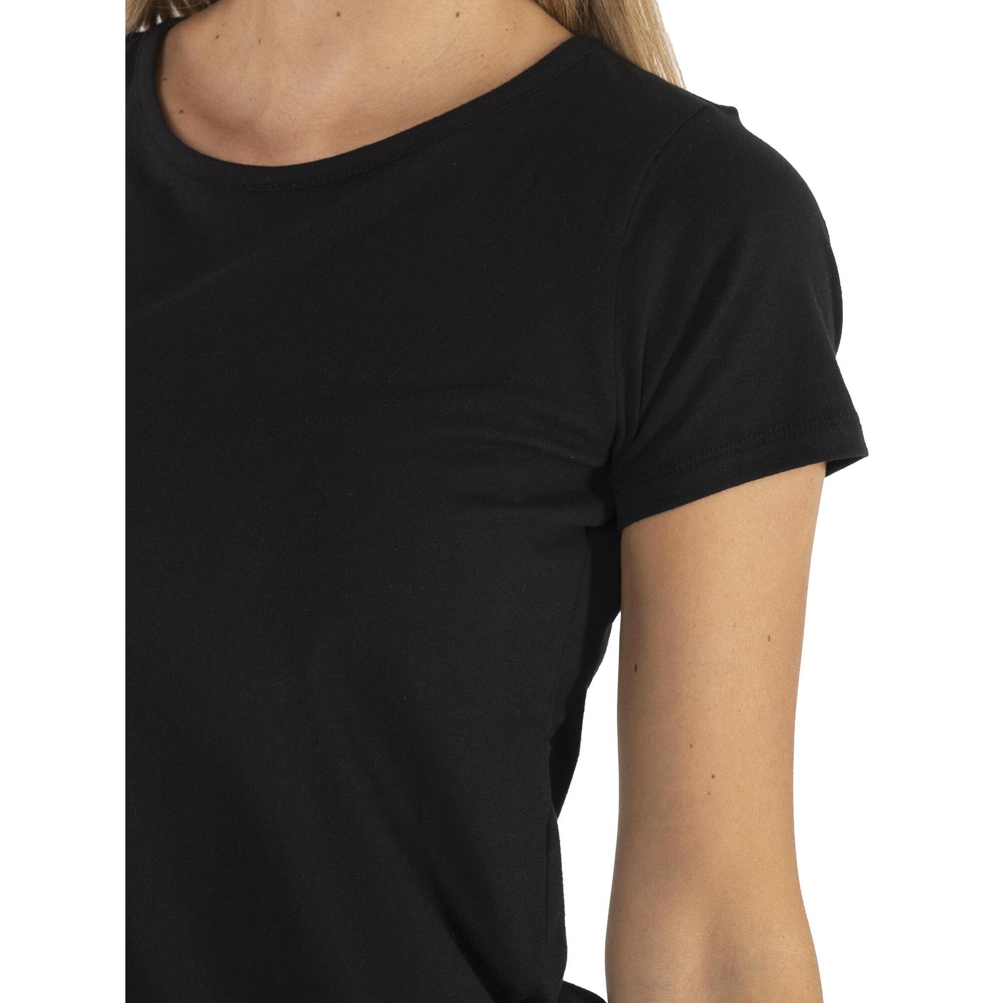 T-shirt donna a manica corta con placchetta Leone 1947 Never Without