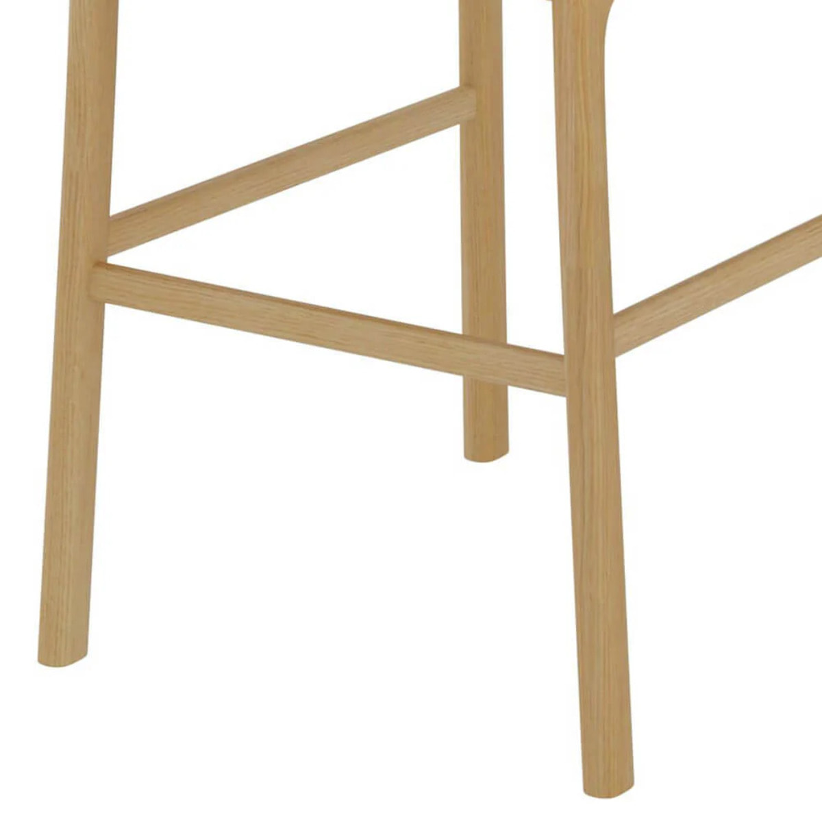 Lot de 2 chaises pour îlot central 66 cm en tissu beige et bois - Lana