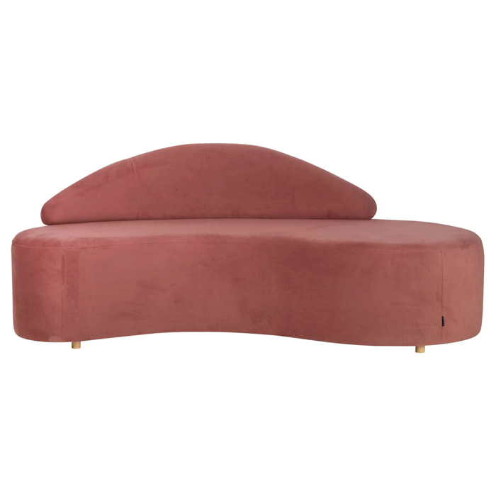 Sofá Velvet Rosa 195x84x76 Cm