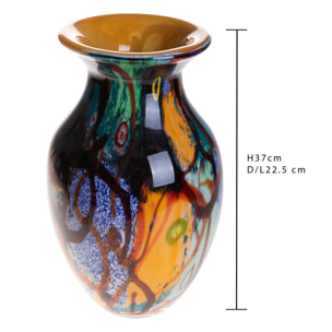 Vaso Miro' 22 5Xh 37 Cm - Pezzi 1 - Colore: Multicolore - 22,5xH37x22,5 cm - Bianchi Dino