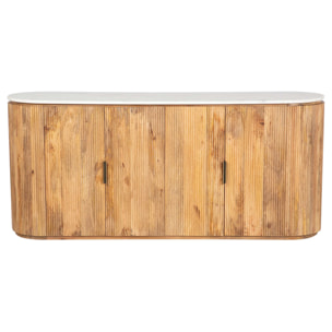 Aparador Madera Mango Marmol Tyla 180x45x80 Cm