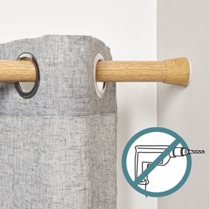Barre entre murs extensible sans perçage Bois