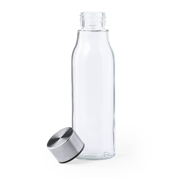 Bottiglia in borosilicato da 550 ml con tappo in acciaio inox.