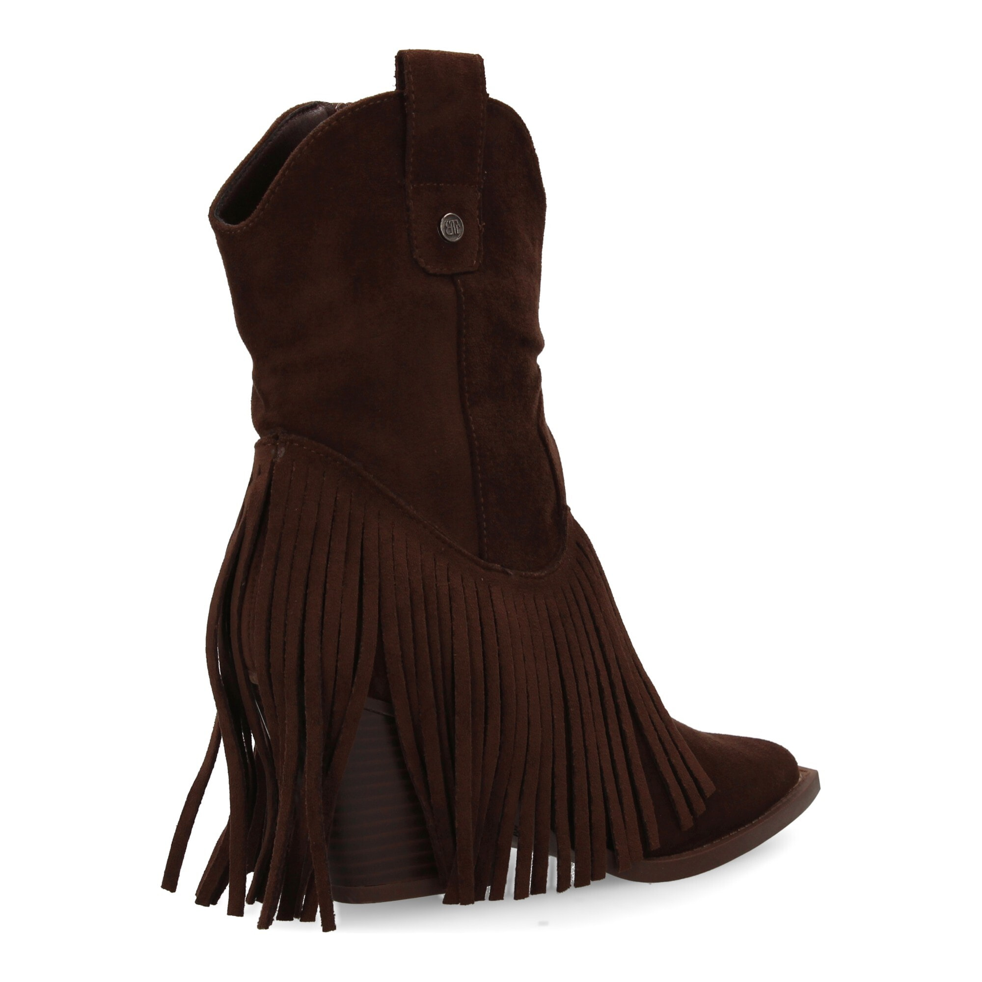 Botin mujer con flecos estilo cowboy