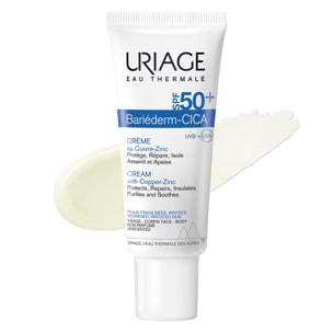 Bariéderm - Cica-Crème SPF50+ - Réparatrice au Cuivre-Zinc 40 ml