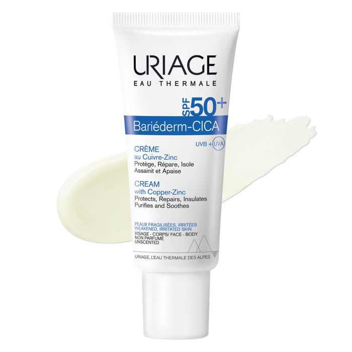 Bariéderm - Cica-Crème SPF50+ - Réparatrice au Cuivre-Zinc 40 ml